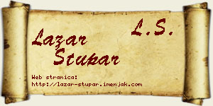 Lazar Stupar vizit kartica